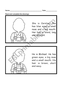 Physical appearance worksheet | English lessons for kids, Vocabulary  worksheets, Teach english to kids